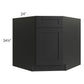 RTA Onyx Black Shaker 36" Diagonal Corner Sink Base Cabinet with 1 Decorative End Panel