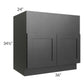RTA Onyx Black Shaker 36" Farm Sink Base with 1 Decorative End Panel