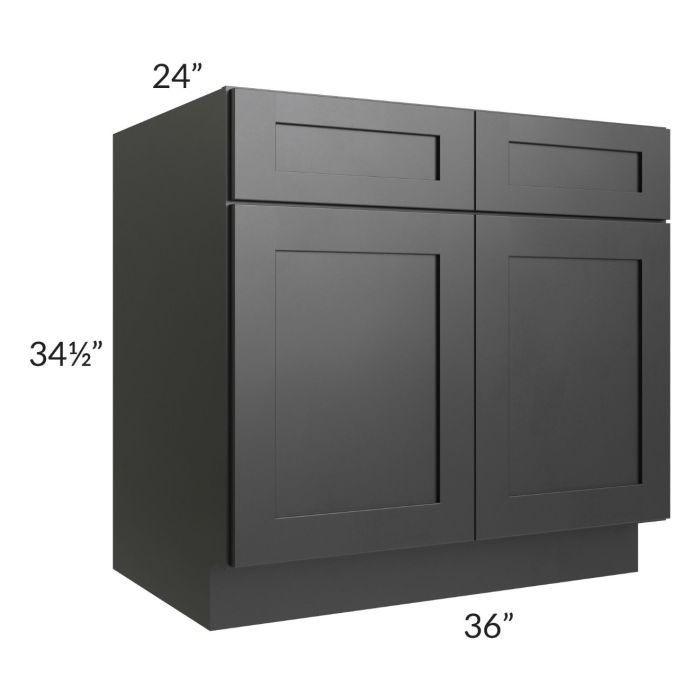 RTA Onyx Black Shaker 36" Sink Base