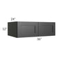 RTA Onyx Black Shaker 36" x 12" x 24" Refrigerator Wall Cabinet