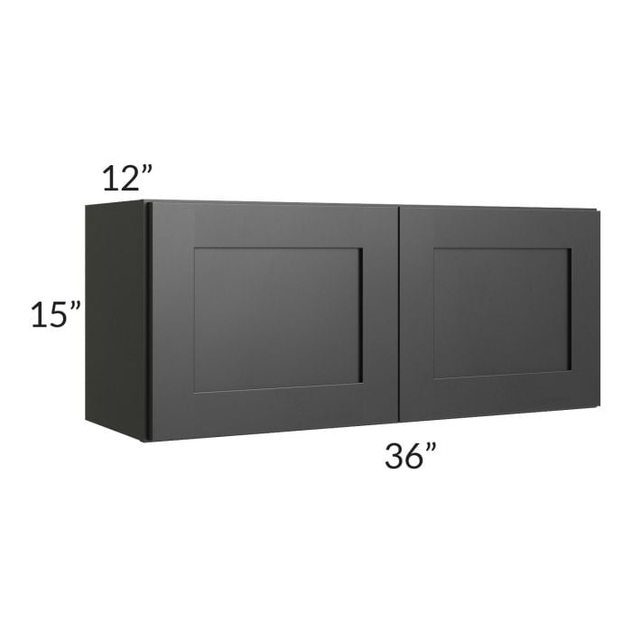 RTA Onyx Black Shaker 36" x 15" Wall Cabinet
