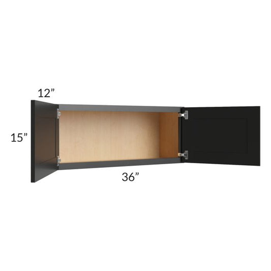 RTA Onyx Black Shaker 36" x 15" Wall Cabinet