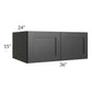 RTA Onyx Black Shaker 36" x 15" x 24" Refrigerator Wall Cabinet
