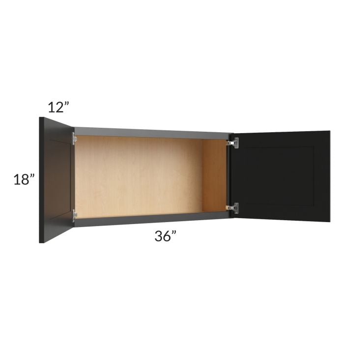 RTA Onyx Black Shaker 36" x 18" Wall Cabinet
