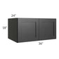 RTA Onyx Black Shaker 36" x 18" x 24" Refrigerator Wall Cabinet