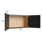 RTA Onyx Black Shaker 36" x 21" Wall Cabinet