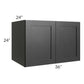 RTA Onyx Black Shaker 36" x 24" x 24" Refrigerator Wall Cabinet
