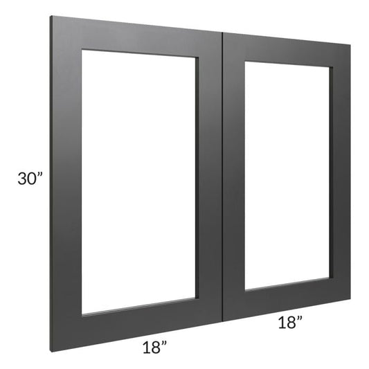RTA Onyx Black Shaker 36" x 30" Glass Door