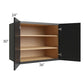 RTA Onyx Black Shaker 36" x 30" x 24" Split Pantry Wall Cabinet