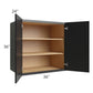 RTA Onyx Black Shaker 36" x 36" x 24" Split Pantry Wall Cabinet