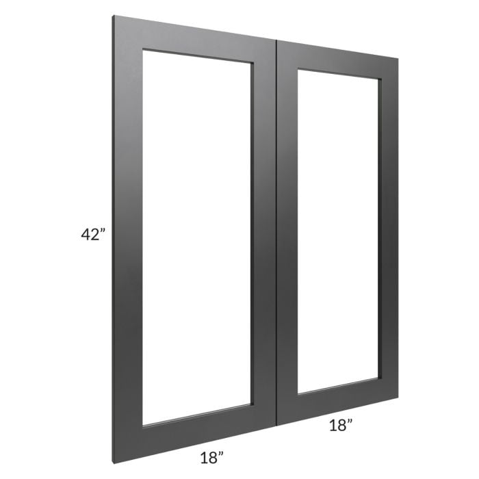 RTA Onyx Black Shaker 36" x 42" Glass Door