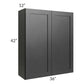 RTA Onyx Black Shaker 36" x 42" Wall Cabinet