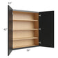RTA Onyx Black Shaker 36" x 42" Wall Cabinet with Glass Door