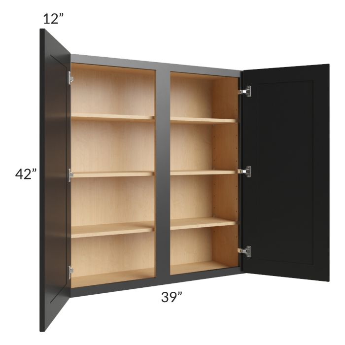 RTA Onyx Black Shaker 39" x 42" Wall Cabinet