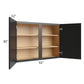 RTA Onyx Black Shaker 42" x 30" Wall Cabinet with 2 Decorative End Panels