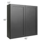RTA Onyx Black Shaker 42" x 42" Wall Cabinet