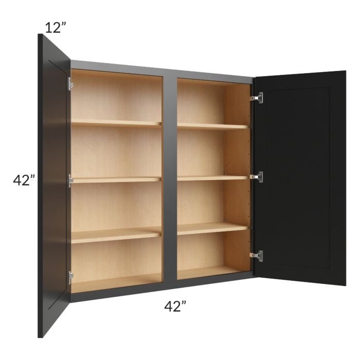 RTA Onyx Black Shaker 42" x 42" Wall Cabinet