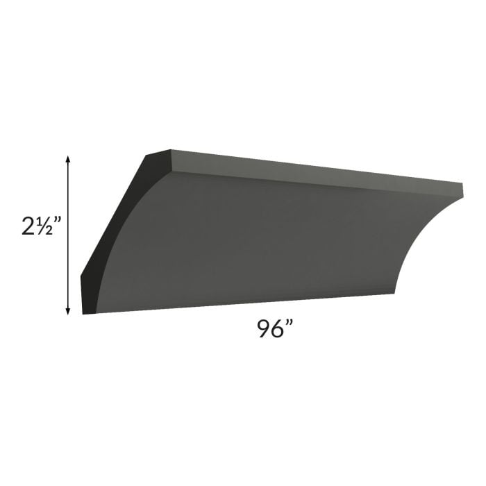 RTA Onyx Black Shaker 8' Cove Crown Molding