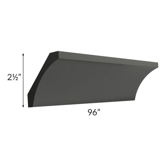 RTA Onyx Black Shaker 8' Cove Crown Molding