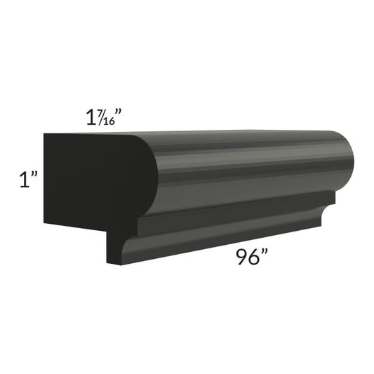 RTA Onyx Black Shaker 8' Light Rail Molding