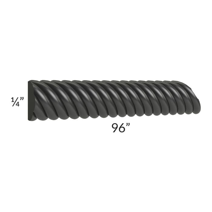RTA Onyx Black Shaker 8' Rope Molding