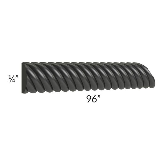 RTA Onyx Black Shaker 8' Rope Molding