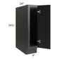 RTA Onyx Black Shaker 9" Full Height Door Tray Base Cabinet - Right Hinged
