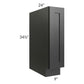 RTA Onyx Black Shaker 9" Spice Rack Base Cabinet with 1 Decorative End Panel