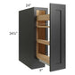 RTA Onyx Black Shaker 9" Spice Rack Base Cabinet