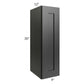 RTA Onyx Black Shaker 9" x 30" Wall Cabinet with 1 Decorative End Panel