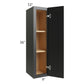 RTA Onyx Black Shaker 9" x 36" Wall Cabinet