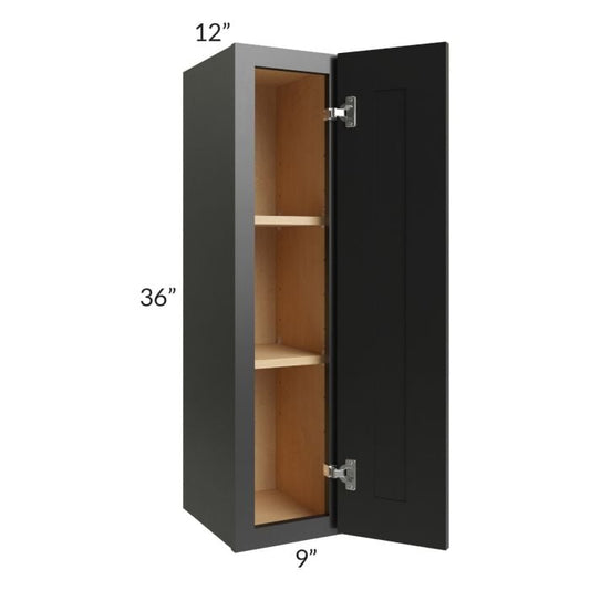 RTA Onyx Black Shaker 9" x 36" Wall Cabinet