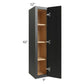RTA Onyx Black Shaker 9" x 42" Wall Cabinet with 2 Decorative End Panels
