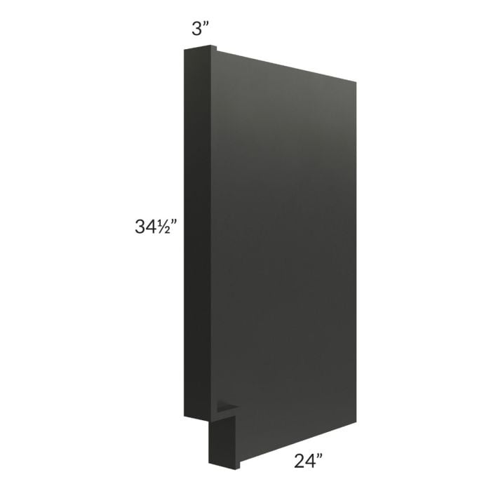 RTA Onyx Black Shaker Base End Panel / Appliance End Panel