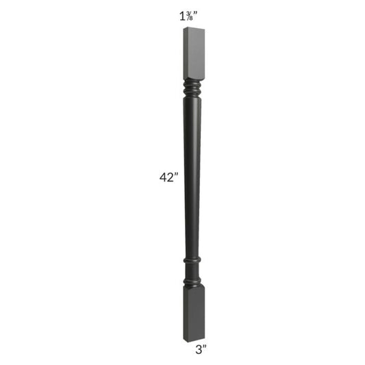 RTA Onyx Black Shaker Split Corner Decorative Leg