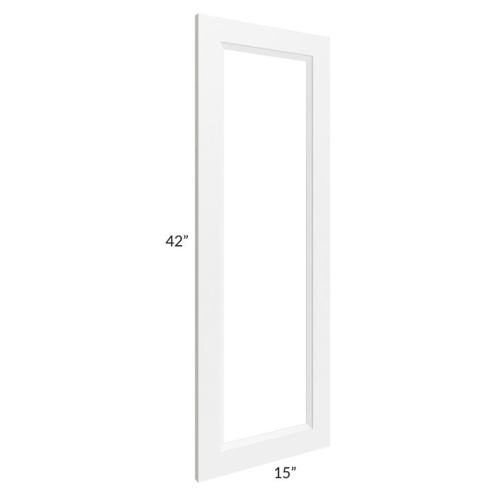 RTA Pearl White 24" x 42" Corner Glass Door