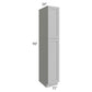 RTA Pewter Grey Shaker 15" x 90" Wall Pantry with 3 Roll Out Trays