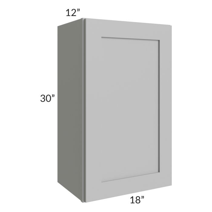RTA Pewter Grey Shaker 18" x 30" Wall Cabinet with 2 Decorative End Panels