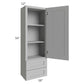 RTA Pewter Grey Shaker 18" x 54" Wall Cabinet With Drawers