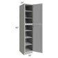 RTA Pewter Grey Shaker 18" x 90" Wall Pantry with 1 Roll Out Tray