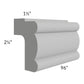 RTA Pewter Grey Shaker 1.5" x 96" Light Rail Molding - No Cut
