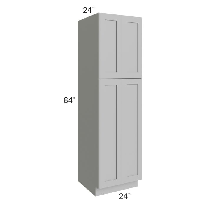 RTA Pewter Grey Shaker 24" x 84" Wall Pantry