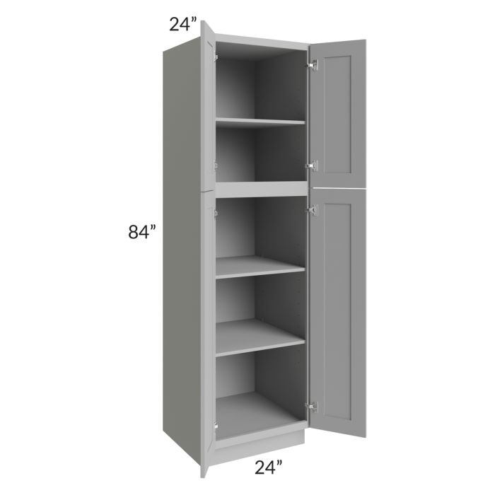 RTA Pewter Grey Shaker 24" x 84" Wall Pantry
