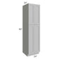RTA Pewter Grey Shaker 24" x 90" Wall Pantry