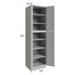 RTA Pewter Grey Shaker 24" x 90" Wall Pantry with 1 Roll Out Tray