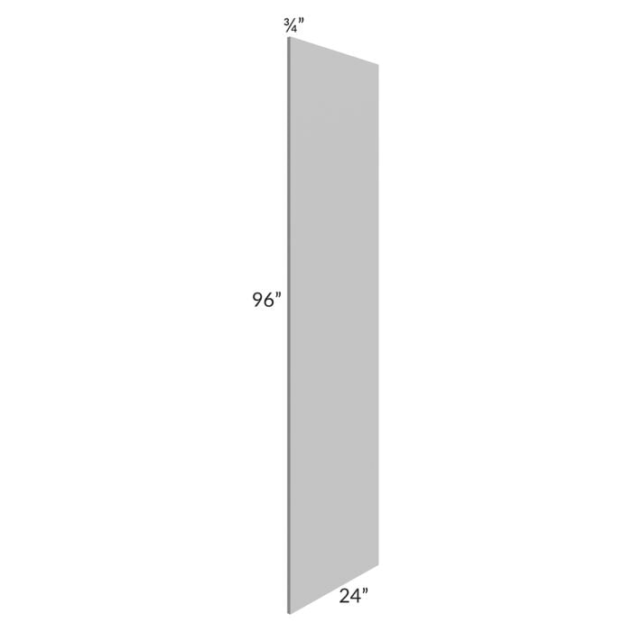 RTA Pewter Grey Shaker 24" x 96" Refrigerator End Panel- Cut in Half
