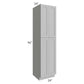 RTA Pewter Grey Shaker 24" x 96" Wall Pantry