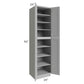 RTA Pewter Grey Shaker 24" x 96" Wall Pantry