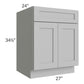 RTA Pewter Grey Shaker 27" Base Cabinet with 1 Decorative End Panel