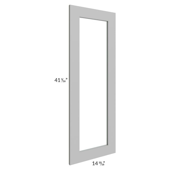 RTA Pewter Grey Shaker 27" x 42" x 15" Wall Diagonal Corner Glass Door Only with Glass Included